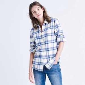 Madewell plaid flannel shirt - M